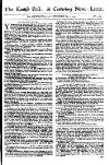 Kentish Weekly Post or Canterbury Journal Wed 01 Apr 1747 Page 1