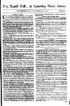 Kentish Weekly Post or Canterbury Journal Sat 25 Apr 1747 Page 1