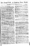 Kentish Weekly Post or Canterbury Journal Sat 26 Sep 1747 Page 1
