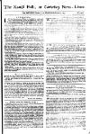 Kentish Weekly Post or Canterbury Journal Wed 14 Oct 1747 Page 1