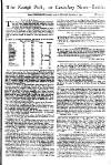Kentish Weekly Post or Canterbury Journal Sat 07 Nov 1747 Page 1