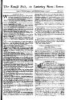 Kentish Weekly Post or Canterbury Journal Wed 27 Jan 1748 Page 1