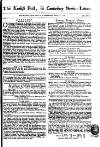 Kentish Weekly Post or Canterbury Journal Sat 30 Apr 1748 Page 1