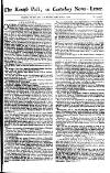 Kentish Weekly Post or Canterbury Journal Wed 06 Jul 1748 Page 1