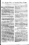 Kentish Weekly Post or Canterbury Journal Wed 26 Oct 1748 Page 1