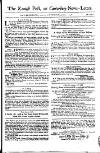 Kentish Weekly Post or Canterbury Journal Sat 03 Dec 1748 Page 1