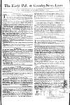 Kentish Weekly Post or Canterbury Journal Sat 04 Feb 1749 Page 1