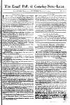 Kentish Weekly Post or Canterbury Journal Wed 08 Feb 1749 Page 1
