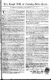 Kentish Weekly Post or Canterbury Journal Sat 18 Feb 1749 Page 1