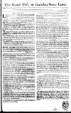 Kentish Weekly Post or Canterbury Journal Wed 22 Feb 1749 Page 1