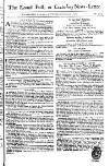 Kentish Weekly Post or Canterbury Journal Wed 01 Mar 1749 Page 1