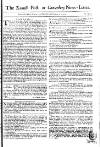 Kentish Weekly Post or Canterbury Journal Wed 08 Mar 1749 Page 1