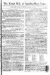 Kentish Weekly Post or Canterbury Journal Wed 15 Mar 1749 Page 1
