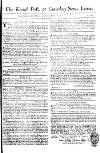 Kentish Weekly Post or Canterbury Journal Sat 18 Mar 1749 Page 1