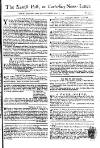 Kentish Weekly Post or Canterbury Journal Sat 22 Apr 1749 Page 1