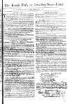 Kentish Weekly Post or Canterbury Journal Sat 06 May 1749 Page 1