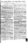 Kentish Weekly Post or Canterbury Journal Wed 19 Jul 1749 Page 1