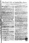 Kentish Weekly Post or Canterbury Journal Sat 09 Sep 1749 Page 1