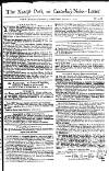 Kentish Weekly Post or Canterbury Journal Sat 28 Oct 1749 Page 1