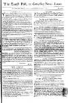 Kentish Weekly Post or Canterbury Journal Sat 04 Nov 1749 Page 1