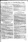 Kentish Weekly Post or Canterbury Journal Wed 06 Dec 1749 Page 1