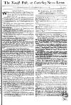 Kentish Weekly Post or Canterbury Journal Wed 13 Dec 1749 Page 1