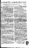 Kentish Weekly Post or Canterbury Journal Sat 17 Feb 1750 Page 1