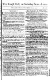 Kentish Weekly Post or Canterbury Journal Wed 25 Apr 1750 Page 1