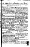 Kentish Weekly Post or Canterbury Journal Wed 06 Jun 1750 Page 1
