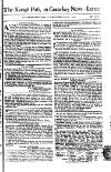 Kentish Weekly Post or Canterbury Journal Sat 16 Jun 1750 Page 1
