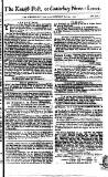 Kentish Weekly Post or Canterbury Journal Sat 30 Jun 1750 Page 1