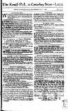 Kentish Weekly Post or Canterbury Journal Sat 07 Jul 1750 Page 1