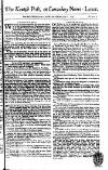 Kentish Weekly Post or Canterbury Journal Wed 25 Jul 1750 Page 1
