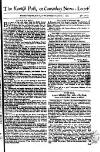 Kentish Weekly Post or Canterbury Journal Wed 01 Aug 1750 Page 1