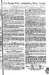 Kentish Weekly Post or Canterbury Journal Sat 10 Nov 1750 Page 1