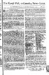 Kentish Weekly Post or Canterbury Journal Sat 01 Dec 1750 Page 1
