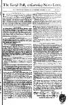 Kentish Weekly Post or Canterbury Journal Sat 15 Dec 1750 Page 1