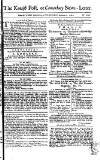 Kentish Weekly Post or Canterbury Journal Wed 23 Jan 1751 Page 1