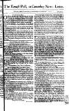 Kentish Weekly Post or Canterbury Journal Wed 06 Feb 1751 Page 1