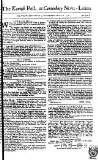 Kentish Weekly Post or Canterbury Journal Sat 16 Mar 1751 Page 1