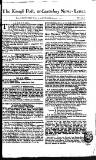 Kentish Weekly Post or Canterbury Journal Sat 06 Apr 1751 Page 1