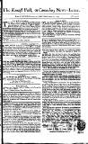 Kentish Weekly Post or Canterbury Journal Sat 27 Apr 1751 Page 1