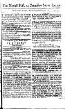 Kentish Weekly Post or Canterbury Journal Wed 11 Sep 1751 Page 1