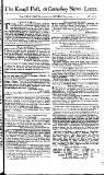 Kentish Weekly Post or Canterbury Journal Sat 21 Sep 1751 Page 1