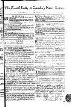 Kentish Weekly Post or Canterbury Journal Sat 01 Feb 1752 Page 1