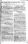 Kentish Weekly Post or Canterbury Journal Wed 11 Mar 1752 Page 1