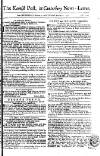 Kentish Weekly Post or Canterbury Journal Sat 28 Mar 1752 Page 1