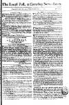 Kentish Weekly Post or Canterbury Journal Wed 20 May 1752 Page 1