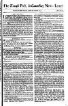 Kentish Weekly Post or Canterbury Journal Wed 03 Jun 1752 Page 1