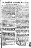 Kentish Weekly Post or Canterbury Journal Wed 01 Jul 1752 Page 1